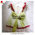 Girls embroidery white check red ribbon dress